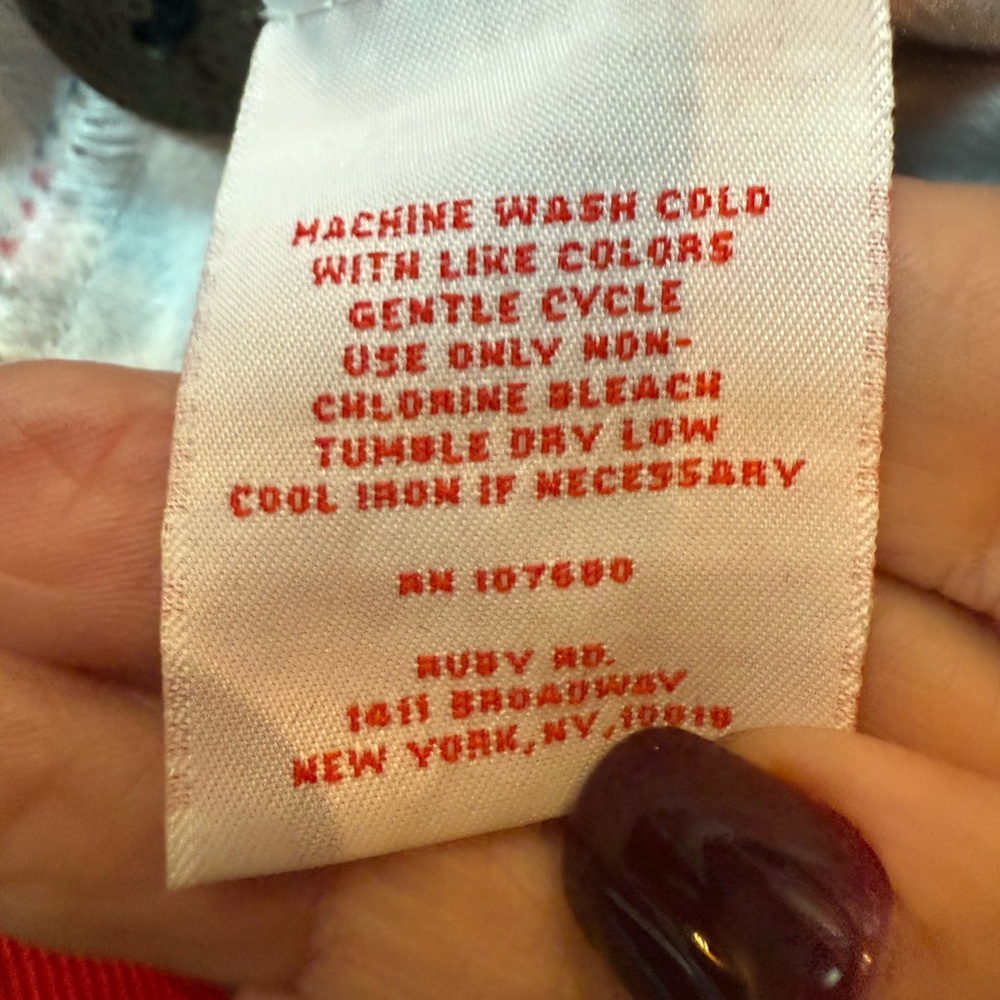 Ruby Rd Petite Vibrant Red and Black Patterned Jacket. Size Medium. EUC - Picture 11 of 13